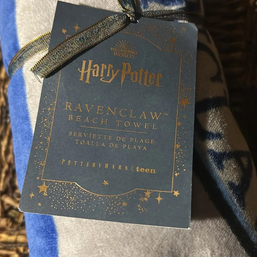 Pottery Barn Teen Harry Potter Ravenclaw Beach 🏖️ Towel BNWT